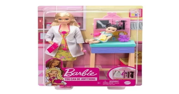 Barbie Profissoes Conjunto Pediatra com 2 Bebes - Mattel