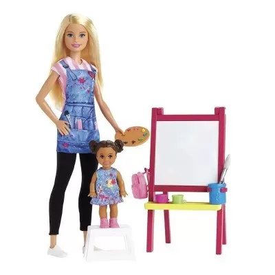 Boneca Barbie Profissões Professora de Artes Com Acessórios