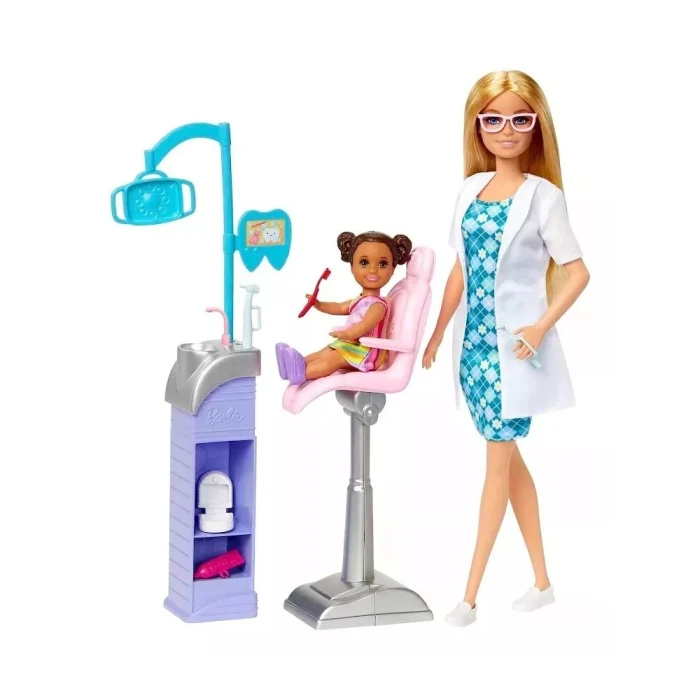 Boneca Barbie: Profissões Dentista Cabelo Loira Mattel Dhb63