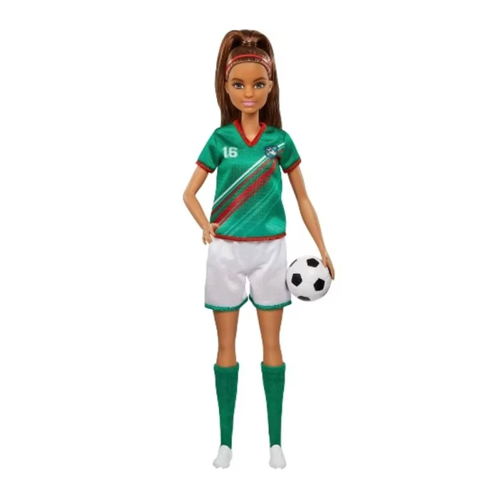 Boneca Barbie: Profissões Jogador De Futebol Hcn18 Mattel