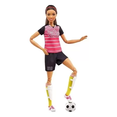 Boneca Barbie Profissões Jogadora Futebol Gfx26 Novo
