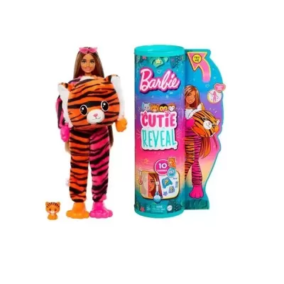 Boneca Barbie Reveal Cutie Surpresa Na Floresta Tigre Novo