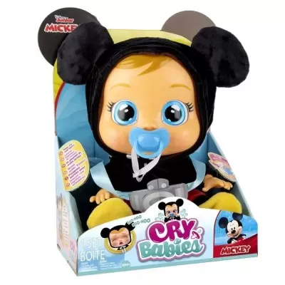 Boneca Cry Babies Chora Lágrimas de Verdade Mickey + Bico