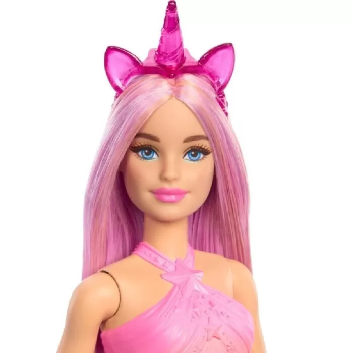 Boneca Da Barbie Fantasy Dream Unicórnio Com Saia Pink Hrr13