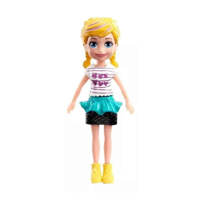 Boneca Polly Pocket Loira Com Saia Verde 2022 Mattel