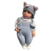 Boneca Realista Infantil 50cm Com Choro Macacão Azul Claro