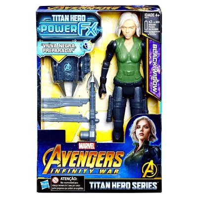 Boneca Viuva Negra Avengers Titan Hero Power Fx + Acessórios