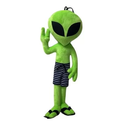 Boneco Et Da Br Verde Pelúcia Com Shorts Listrado 50cm
