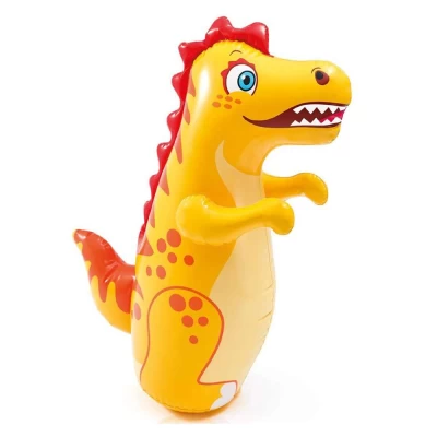 Boneco João Bobo Dinossauro Amarelo Intex