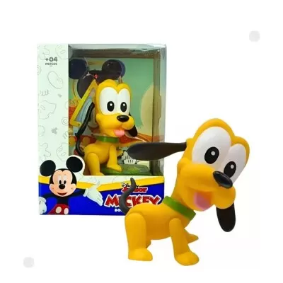 Boneco Pluto Mickey E Amigos Vinil Articulado 3296 Lider