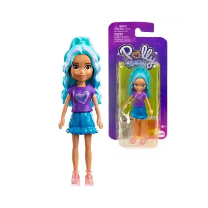 Boneco Polly Pocket 9cm Polly Cabelo Verde Água