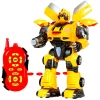 Boneco Robo Wasp Gigante 40cm Anda e Atira + Efeito de Luz