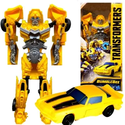 Boneco Transformers Bumblebee Camaro Vira Carro de Verdade