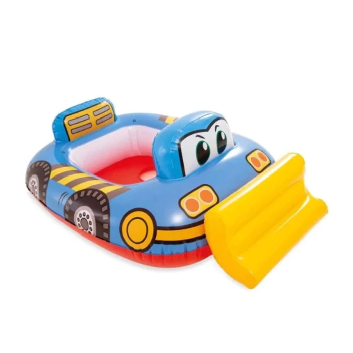 Bote Inflável Baby Kiddie Carro Cor Azul Intex 59586