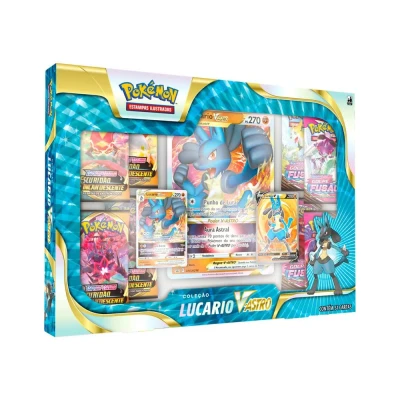 Box De Pokémon Lucario Escarlate E Violeta V-Astro Cartas