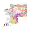 Brinquedo Dino De Colorir Monta E Pinta Com Guache + Pincel