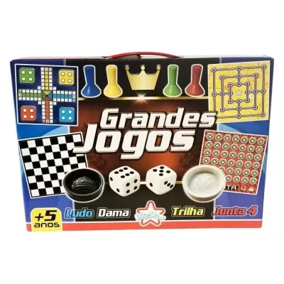 Brinquedos Com Grandes Jogos Ludo Dama Trilha E Junta 4