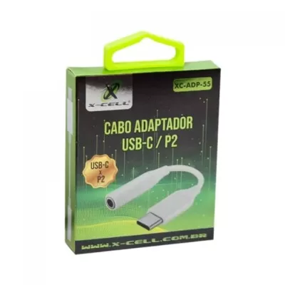 Cabo Adaptador Usb-C Para P2 Xc-Adp-55 X-Cell Novo