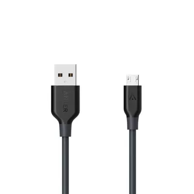 Cabo Anker Micro Usb Powerline Androide 3 M Cinza Novo