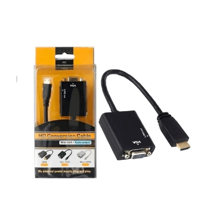 Cabo Conversor De Hdmi Para Vga X-Cell Xc-Adp-33 Preto