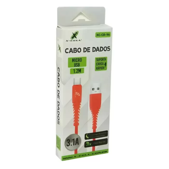 Cabo De Dados Usb Para Micro Usb 3.1 Com Carga Rápida Xcell