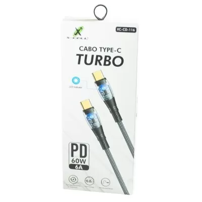 Cabo De Dados Usb Para Tipo C 60W 6A Turbo Xcell Novo
