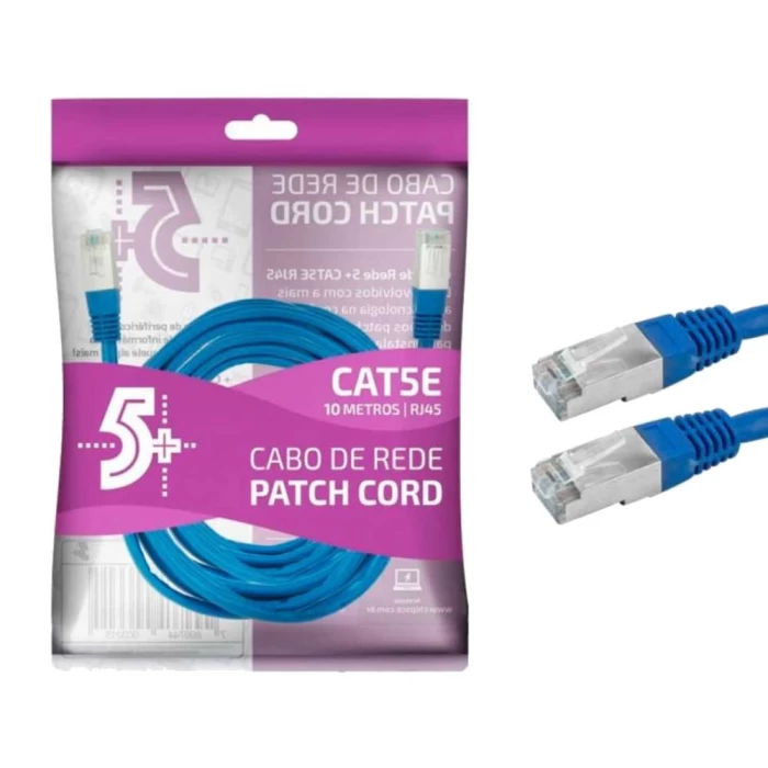 Cabo De Rede Patch Cord Cat5e 10M Azul 018-9920 Chipsce