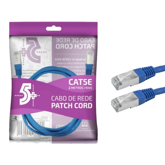 Cabo De Rede Patch Cord Cat5e 2M Azul 018-1074 Chipsce