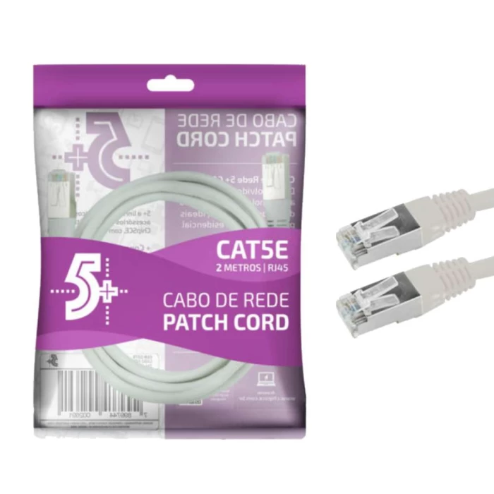 Cabo De Rede Patch Cord Cat5e 2M Branco 018-1077 Chipsce