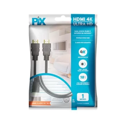 Cabo Hdmi 2,0 4K Ultra Hd 1 Metro Pix Novo