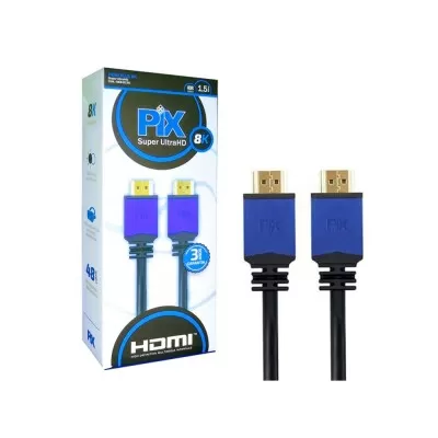 Cabo Hdmi Super Ultrahd 8K 1,5M Pix Novo