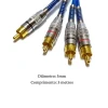 Cabo Rca 2+2 Automotivo 5 Metros Azul Cristal 018-0426