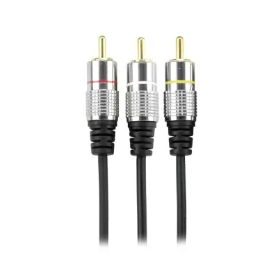 Cabo Rca Fitz 3+3 Rca Plug Metal Pix Novo