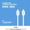 Cabo Usb Tipo C Para Tipo C 60W 1 Metro Preto Ims-160 Imenso