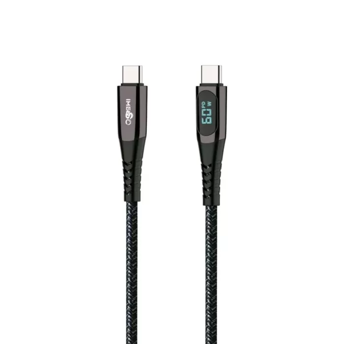 Cabo Usb Tipo C Para Tipo C Rápido 60W 1 Metro Preto Ims-148