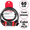 Cadeado Para Bicicleta Com Segredo 60CM Preto Nove54