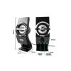 Caixa De Som Mini Pc E Notebook 5W Knup Kp-7024 Preto