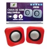 Caixa De Som Para Pc 5W Usb + P2 Vermelha X-cell Xc-Cm-13