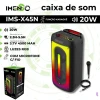 Caixa De Som Portátil Bluetooth Preta 20W RGB Imenso X45N