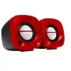 Caixa De Som Speaker 2.0 Cor Vermelha 3w C3Tech SP 303