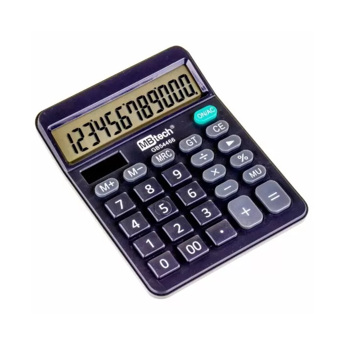 Calculadora Á Pilha 12 Digitos Gb54466 Mbtech Novo