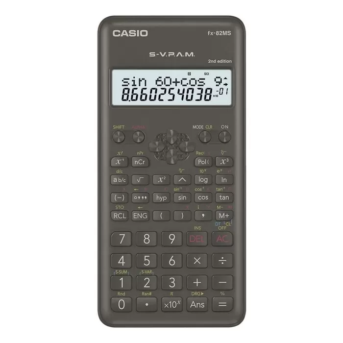 Calculadora Cientifica Casio Fx-82Ms-2W Preta Novo