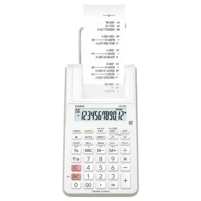 Calculadora Com Bobina 12 Digitos Br H-8Rc Casio Novo