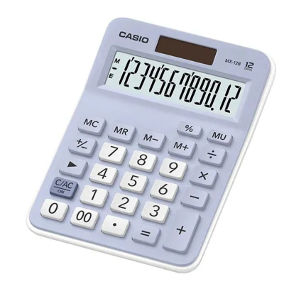 Calculadora De Mesa 12 Dígitos Cor Azul Claro Mx-12B Casio