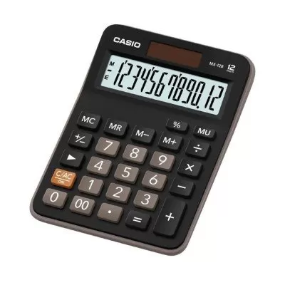 Calculadora De Mesa Casio MX-12B Preta 12 Dígitos