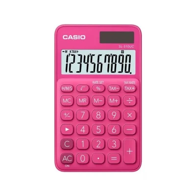 Calculadora De Mesa Com 10 Dígitos Cor Rosa Mini Casio