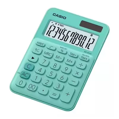 Calculadora De Mesa Com 12 Dígitos Casio Verde MS20UC