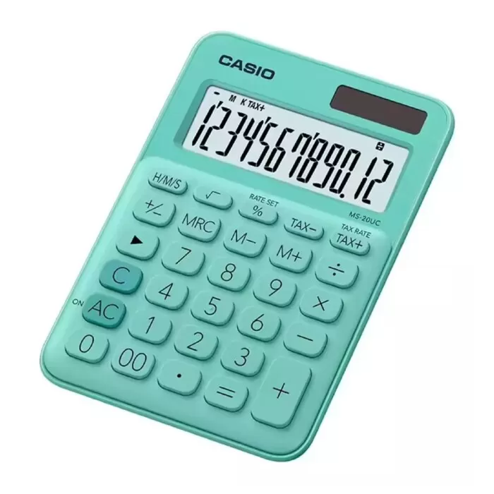 Calculadora De Mesa Com 12 Dígitos Casio Verde MS20UC