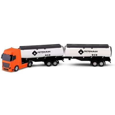 Caminhao De Brinquedo Roma Petroleum Tanque Laranja