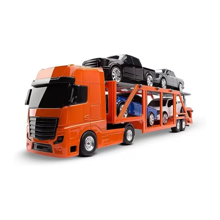 Caminhão Diamond Truck Cegonheira Laranja Novo